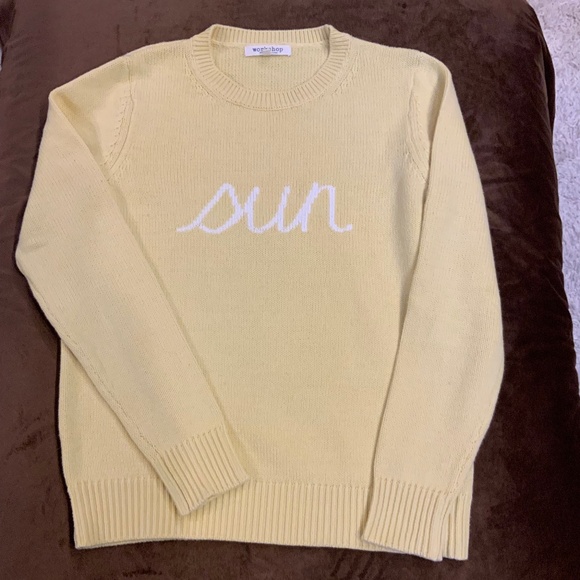 Workshop Republic Clothing Sweaters - Workshop  Butter Yellow M Sweater Travel Beach Costal Cottage Resort